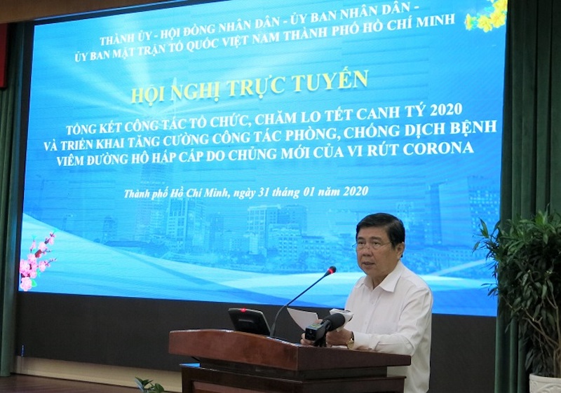 Chủ tịch UBND TP Nguyễn Thành Phong phát biểu tại hội nghị