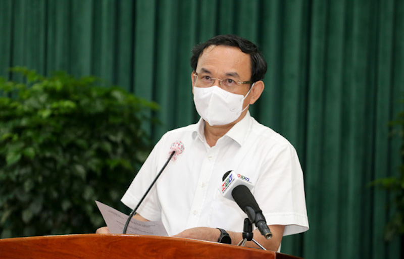 Bí thư Thành ủy TP.HCM Nguyễn Văn Nên phát biểu tại hội nghị